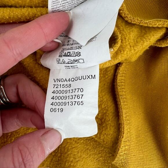 Vans Off The Wall Crewneck Sweatshirt Womens S Mustard Yellow Skater Girl - Picture 7 of 8